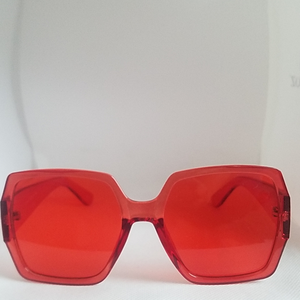 COPY - Womens red oversized sunglasses